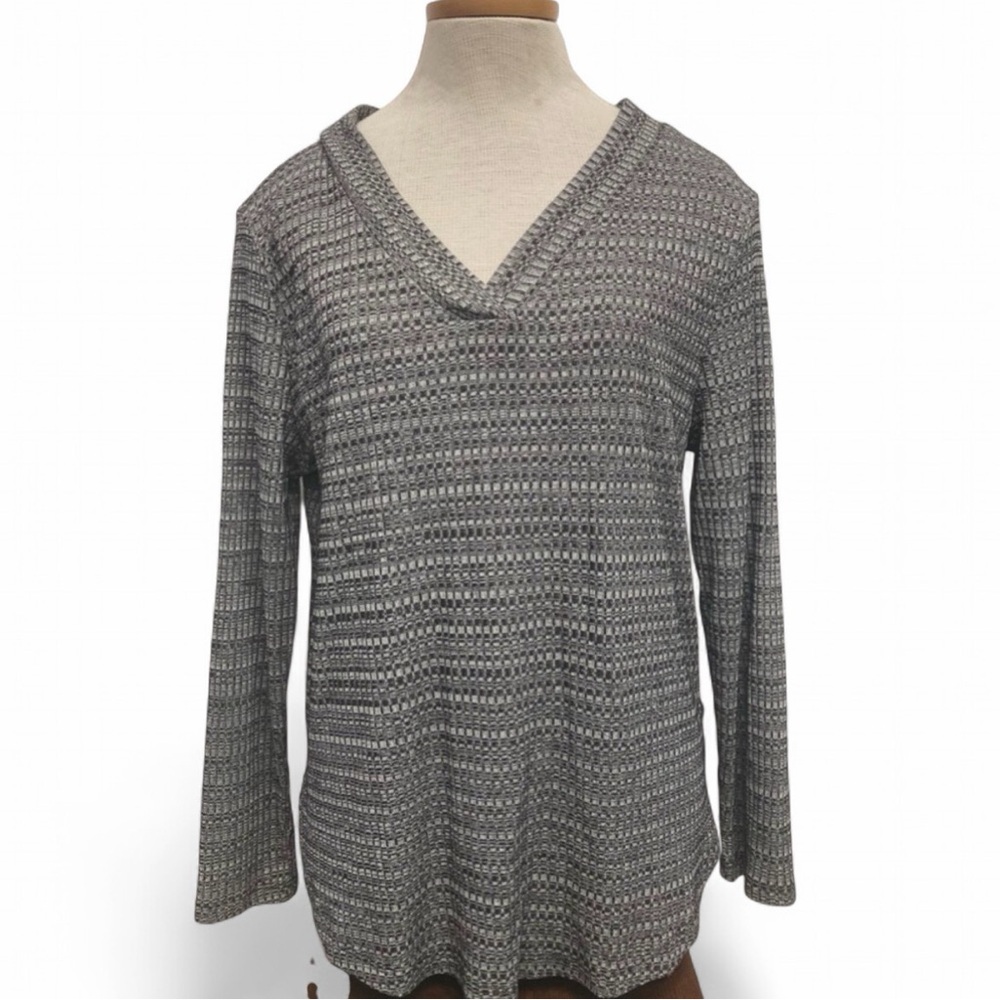 3/$20 Loft Knit Burnout Long Sleeve V-Neck T-Shirt Women’s XL Classic Preppy
